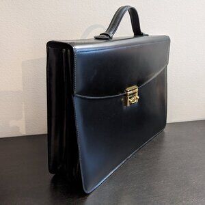 Rare New Montblanc Meisterstück 30641 Briefcase - Black leather with deep shine